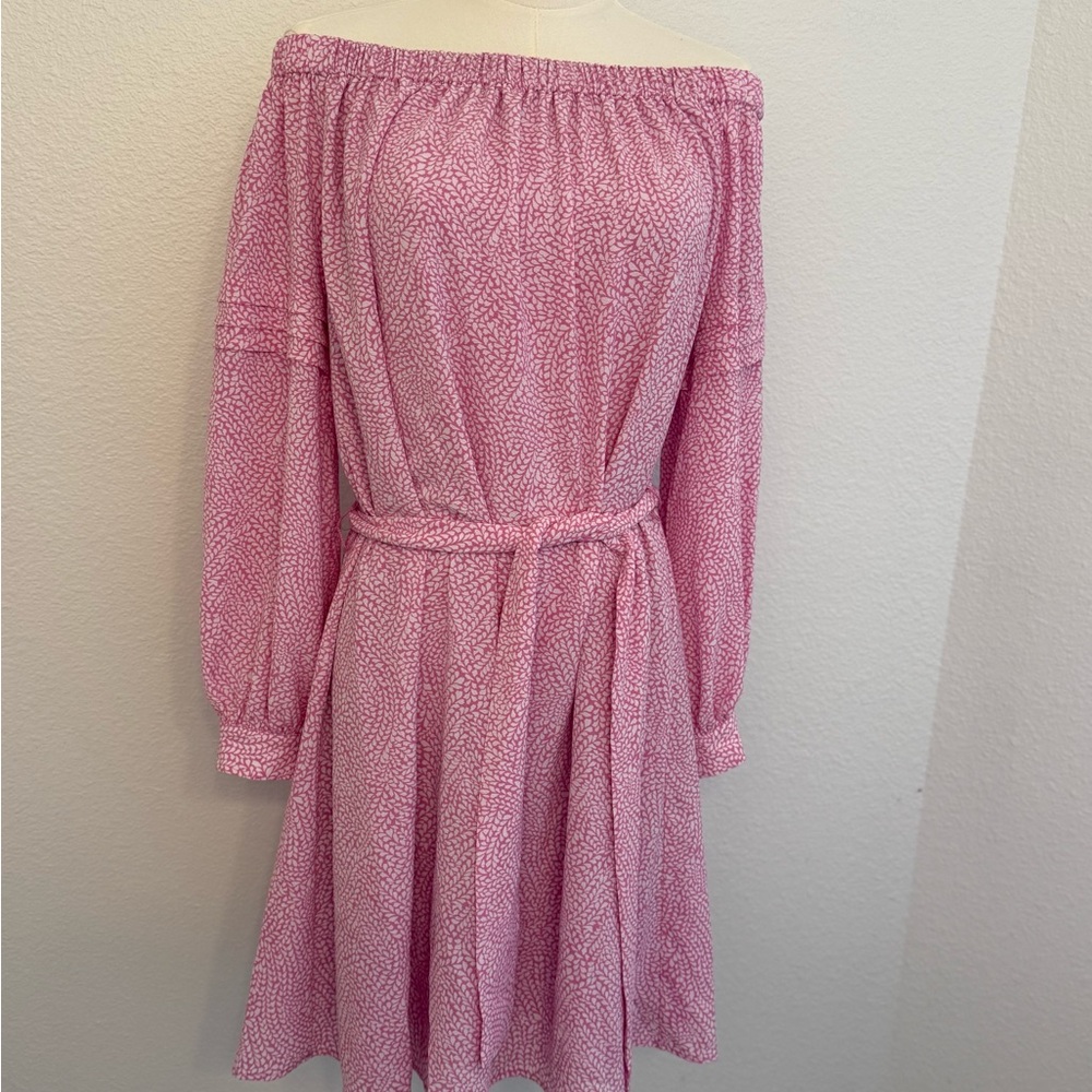 Michael Kors Collection Blush Off-Shoulder Dress